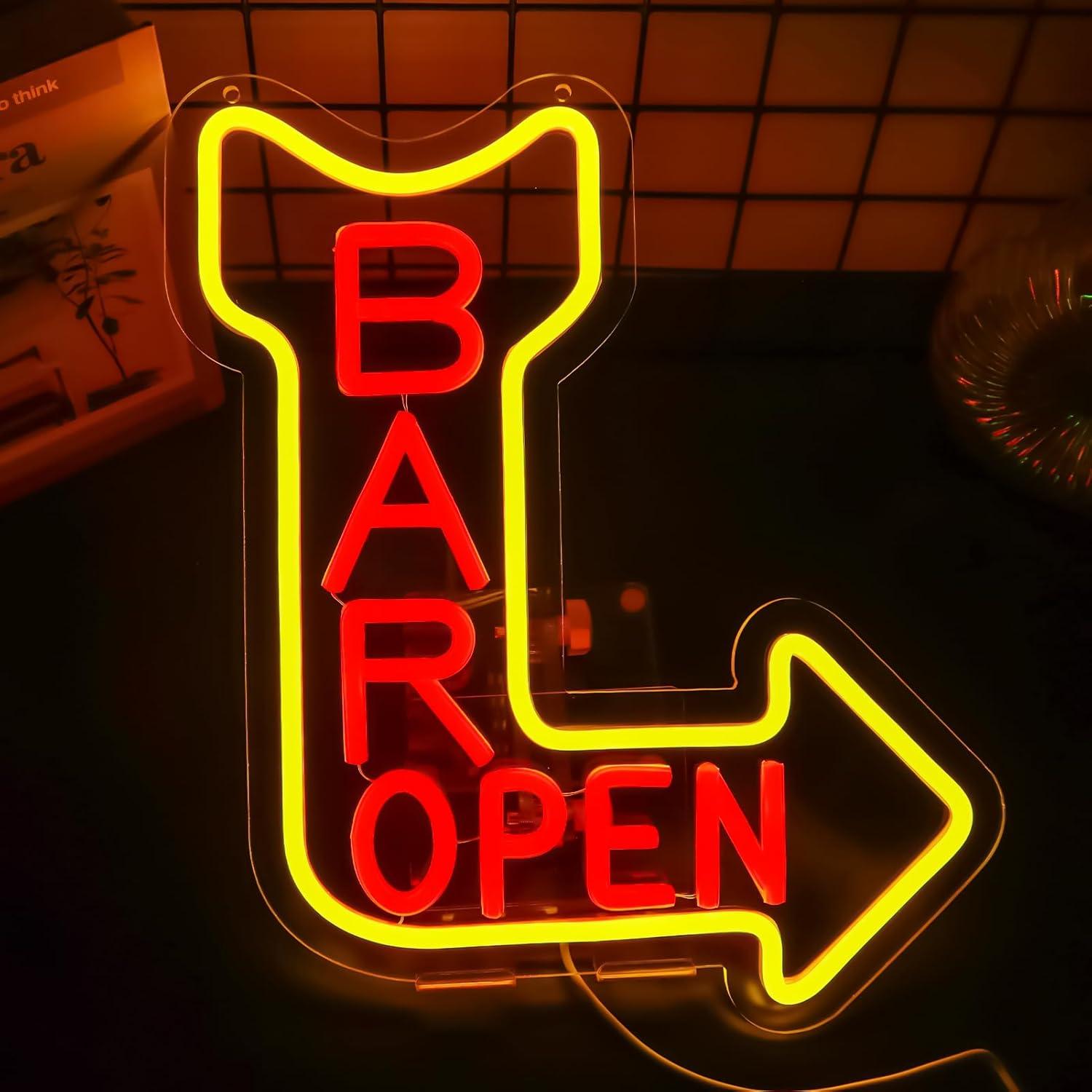 Neon Sign Party - Bar Açık Neon Tabela Açık USB