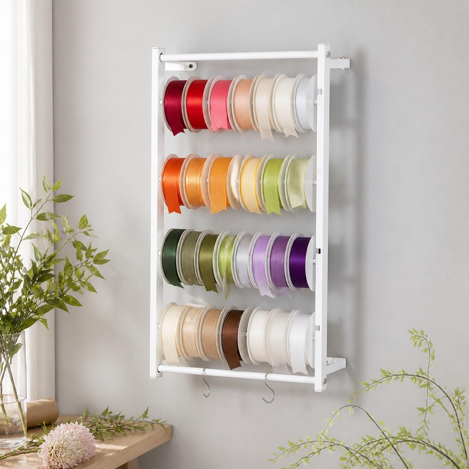 Papercraft Supply Ribbon - Kurdele Saklama Rafı, Metal Standlı Düzenleyici,