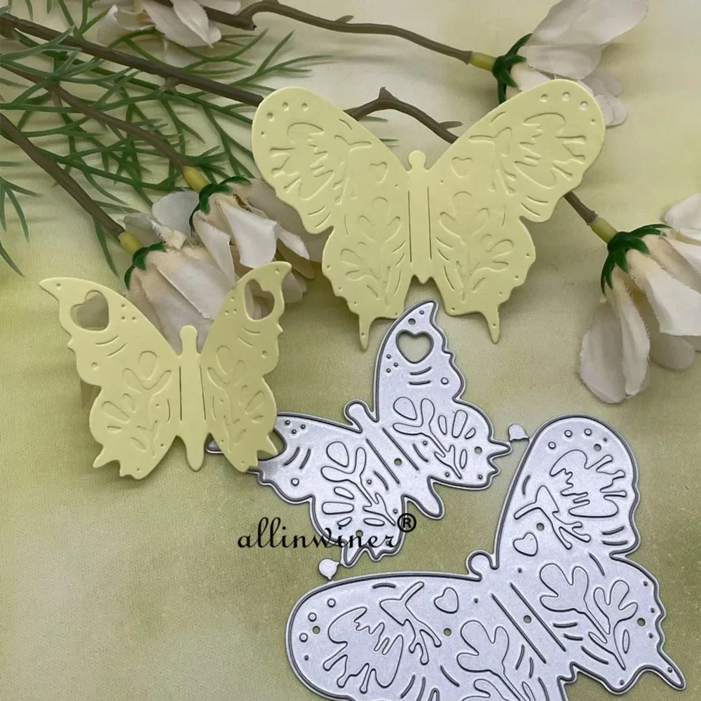 Papercraft Supply Invitation - Katmanlı Kelebek Şekilli Kesimler, El Yapımı