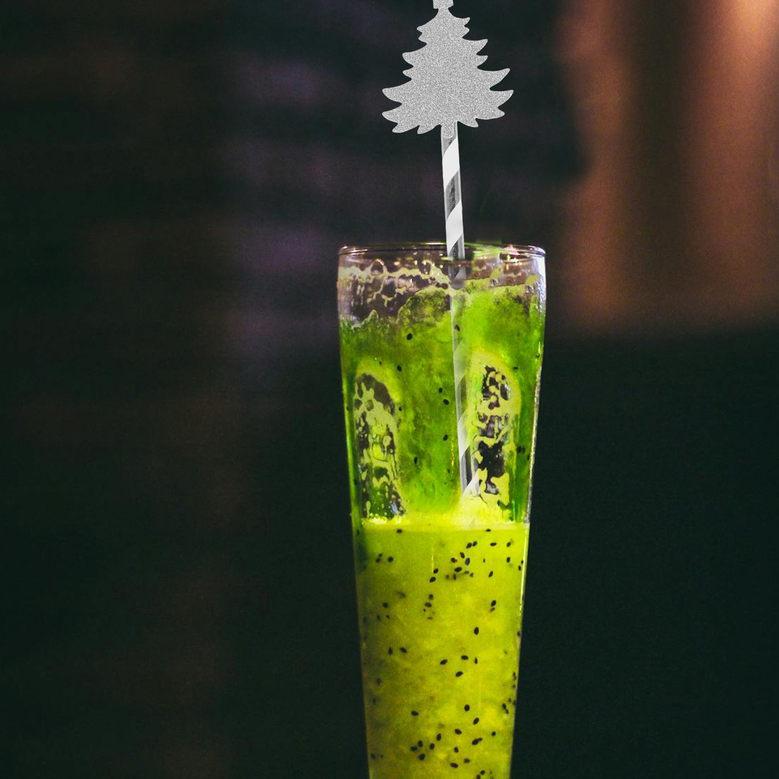 25 Adet Noel Ağacı Desenli Tek - Paper Straw Color incelemesi ve fiyatı