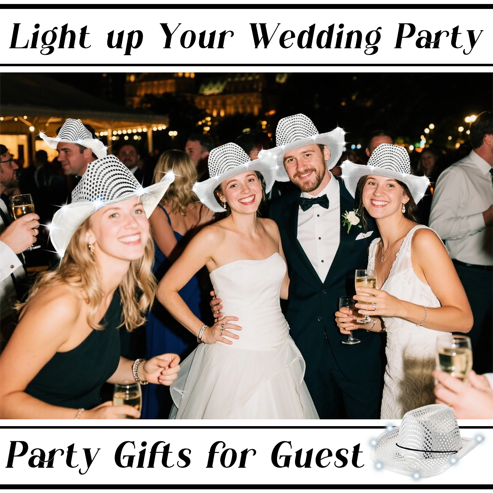 4/6/8/10/12/16 adet LED kovboy - Party Hat Cone incelemesi ve fiyatı