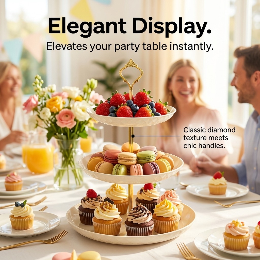 2/3 Katmanlı Plastik Kek Stand - Cupcake Stand Tier incelemesi ve fiyatı