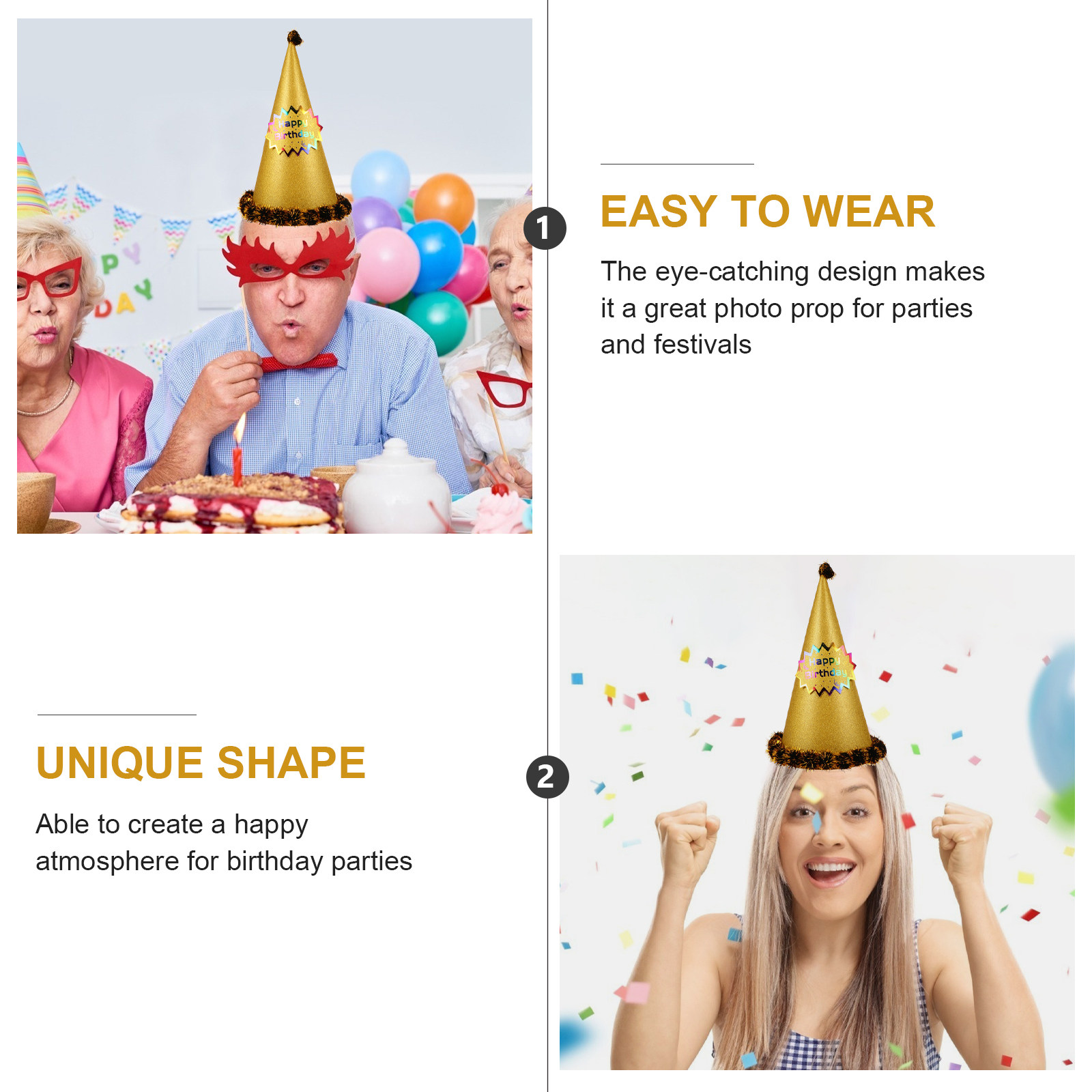 Altın Koni Şeklinde Parti Şapk - Party Hat Cone incelemesi ve fiyatı