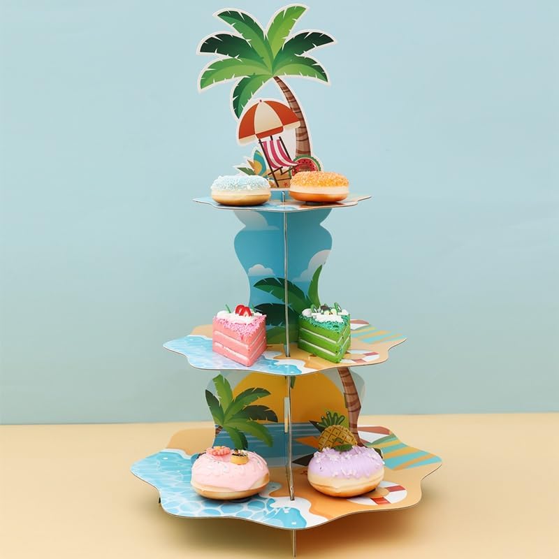 3 katmanlı Hawaii Plaj Cupcake - Cupcake Stand Tier incelemesi ve fiyatı